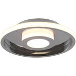 LED Plafondlamp - Badkamerlamp - Trion Clirno - 18W - Warm Wit 3000K - Spatwaterdicht IP44 - Opbouw Rond - Mat Zwart -