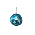 Njoy Hanglampglas met E27 fitting IP20 met 4W lamp 27x27cm LED verlichting blue (blauw) SD-2040-13