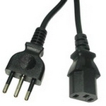 High Quality 3 Prong Style EU Notebook AC Power Cord Length: 1.8m