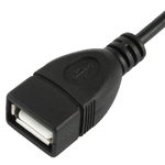 Mini USB vrouwtje naar Micro USB Adapter mannetje kabel, Lengte: 13cm (zwart)