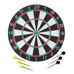 Dartbord set compleet van 45.5 cm met 3x Black Arrow dartpijlen van 25 gram - Dartborden