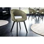 Draaibare design stoel LIVORNO vintage grijze beukenhouten poten met armleuningen - 41315