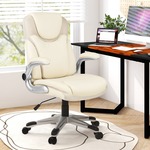 TRESKO Ergonomische bureaustoel BS203 draaistoel met verstelbare lendensteun bureaustoel met armleuning