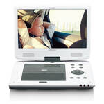 Portable 9"" DVD-speler met USB-hoofdtelefoon-ophangbeugel Lenco Wit-Roze