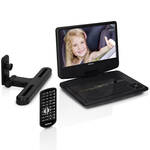 LENCO DVP-920PK - Draagbare DVD-speler met hoofdtelefoon en beugel voor in de auto - Roze/Zwart