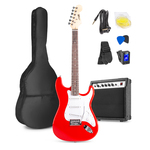MAX GigKit elektrische gitaar set met o.a. muziekstandaard - Wit