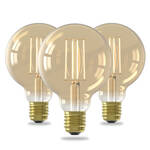LED-Filamentlamp E14 | Kaars | 2 W | 250 lm | 2700 K | Warm Wit | Aantal lampen in verpakking: 3 Stuks | Doorzichtig