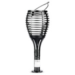 Benson Solar tuinlamp - 3x - zwart - LED flame effect - oplaadbaar - D12 x H43 cmA - Fakkels