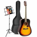MAX SoloJam Western akoestische gitaar met muziek- en gitaarstandaard