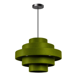 Steinhauer Hanglamp Sparkled 50cm met groen velourse kap 8156ZW