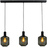 Masterlight 5-lichts hanglamp - goud - Porto met Nicolette green glazen 2711-05-02-130-5-14