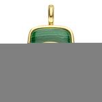 TI SENTO-Milano 6809MA Hanger zilver-malachiet groen-goudkleurig 18,5 x 36 mm