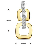 Hanger geelgoud-peridot-diamant 0,055 ct H si 12,5 x 8,5 mm