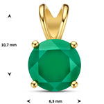 Hanger geel-en witgoud-diamant 0,17 ct h si 8,5 x19,5 mm