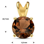 Hanger Schakelmotief geelgoud-diamant 0,14 ct H si 12 x 29 mm