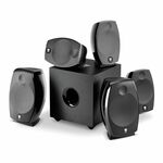 Retourdeal - Fenton Thuis bioscoop speaker systeem - Walnoot - 5 delig