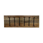 HSM Collection Kapstok Acacia hout metaal B 90 cm naturel zwart