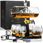 Whisiskey Whiskey Karaf - Wereldbol - Luxe Whisky Karaf Set - 0,9 L - Decanteer Karaf - Incl. Accessoires