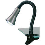 LED Klemlamp - Aigi Wony - E27 Fitting - Flexibele Arm - Rond - Glans Zwart