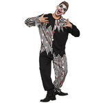 Boland Psycho Clown Kostuum Heren Wi/Roodt maat 50/52/54