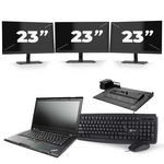 Lenovo ThinkPad T470s - Intel Core i5-7e Generatie - 14 inch - 8GB RAM - 240GB SSD - Windows 11 + 3x 23 inch Monitor