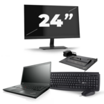 Lenovo ThinkPad T430s - Intel Core i5-3e Generatie - 14 inch - 8GB RAM - 240GB SSD - Windows 10 + 1x 24 inch Monitor
