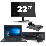 Lenovo ThinkPad X260 - Intel Core i5-6e Generatie - 12 inch - 8GB RAM - 240GB SSD - Windows 11 + 3x 22 inch Monitor