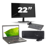 Lenovo ThinkPad X260 - Intel Core i5-6e Generatie - 12 inch - 8GB RAM - 240GB SSD - Windows 11 + 3x 22 inch Monitor