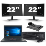 Lenovo ThinkPad T520 - Intel Core i5-2e Generatie - 15 inch - 8GB RAM - 240GB SSD - Windows 10 + 3x 22 inch Monitor