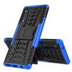 Voor LG Velvet Tire Texture Schokbestendige TPU+PC beschermhoes met houder(blauw)