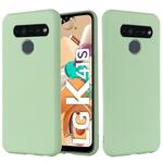 Voor LG K41S Pure Color Liquid Siliconen Schokbestendige Full Coverage Case (Groen)