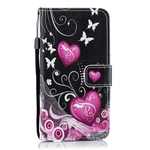 Weinig perzik hart patroon horizontale Flip lederen case voor LG V40 ThinQ met houder & kaartsleuven & portemonnee