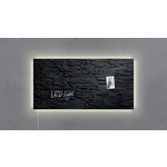 Sigel SI-GL405 Glasmagneetbord Artverum LED 480x480x15 Natural Wood