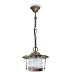 Moretti Luce Messing hanglamp Cubic3 - wit glas 3368.O.AR
