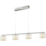 LED Hanglamp - Hangverlichting - Trion Maliba - 8W - 1-lichts - Warm Wit 3000K - Dimbaar - Rond - Mat Nikkel - Aluminium
