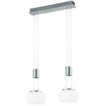 LED Hanglamp - Hangverlichting - Trion Maliba - 8W - 1-lichts - Warm Wit 3000K - Dimbaar - Rond - Mat Nikkel - Aluminium