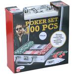 Pokerset in Tinnen Opbergdoos, 200 Chips