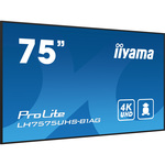 iiyama Prolite TE8612MIS-B3AG public display 4K UHD, Touch, WiFi, VGA, HDMI, USB-C, LAN, Audio