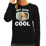 Honden liefhebber shirt Labrador retriever my dog is serious cool zwart voor dames