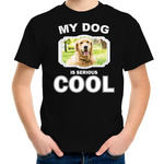 Honden liefhebber shirt Golden Retriever my dog is serious cool zwart voor heren