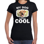 Honden liefhebber shirt Labrador retriever my dog is serious cool zwart voor heren