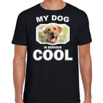 Honden liefhebber trui / sweater Golden retriever my dog is serious cool zwart voor kinderen