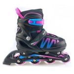 Move inline skates Fast semi softboot verstelbaar roze/blauw maat 38 41