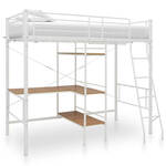 MOJO Hoogslaper schuine ladder White Wash 90 x 200 cm - inclusief montage