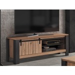 Tenzo tv-meubel Lex - eikenkleur/zwart - 55x160x42 cm - Leen Bakker