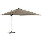 Parasol met stalen paal 300 cm taupe