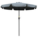 Tuinparasol met houten paal 150x200 cm taupe