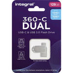 Integral 360-C Dual USB-C & USB 3.0 stick, 128 GB