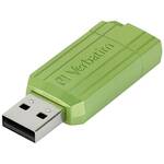 Verbatim USB DRIVE 2.0 PINSTRIPE 49462 USB-stick 128 GB USB 2.0 Eucalyptus, Groen