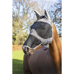 QHP Oornet met vliegenmasker zwart maat:pony